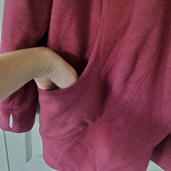 Eddie Bauer Camp Fleece Cardigan 2X Burgundy Soft Open Cozy Layering Casual Long - Picture 8 of 15